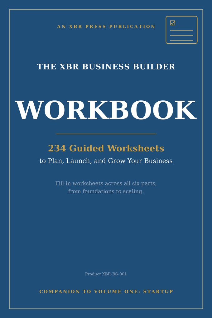 The XBR Business Builder Workbook cover